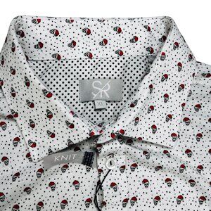 SR Size XL Skull Santa Long Sleeve Shirt Men Biker Christmas Punk Grunge Holiday